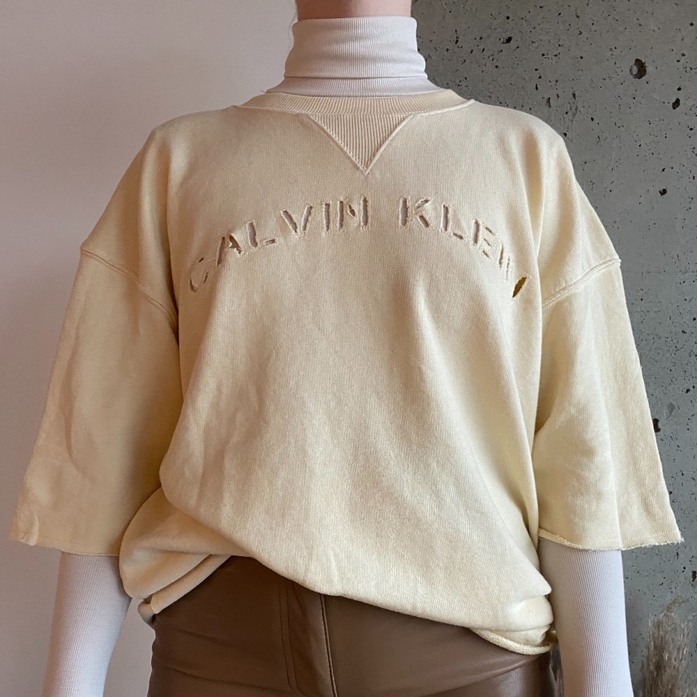 Vintage Calvin Klein Baby Yellow Pull-over Tee